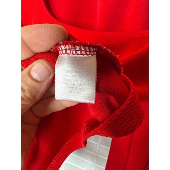 HYFVE HYFVE HYFVE Red Scoop Neck Long Sleeve Blouse – Women’s Medium - Picture 3 of 4